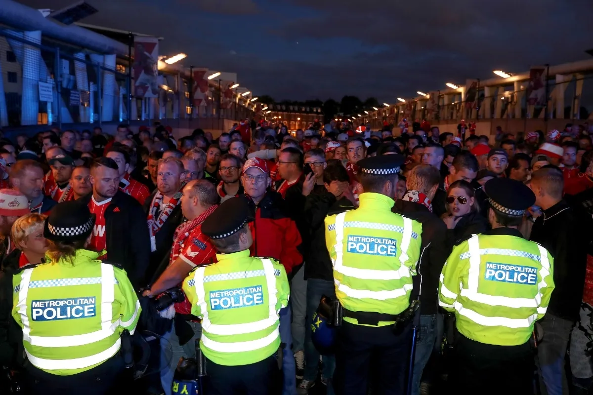 Cologne fans at the Emirates Stadium 2017