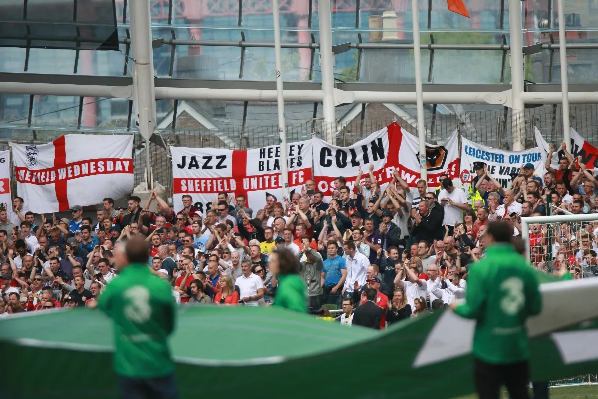 England fans in Dublin