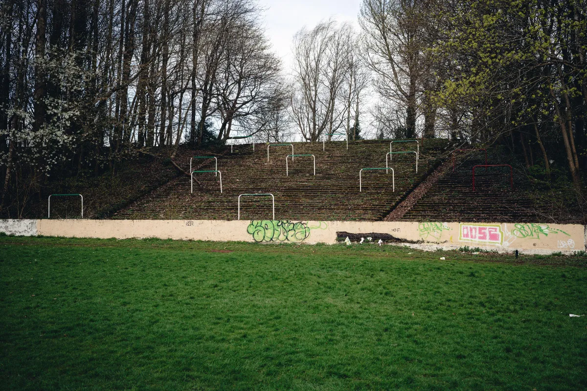 Cathkin Park is a football ground in the Crosshill area of Glasgow, Scotland. It was the home ground of Third Lanark from their foundation in 1872 until they moved to New Cathkin Park in 1903. It also hosted Scottish Cup final matches and the Scotland national team. Photo by Simon Gill.