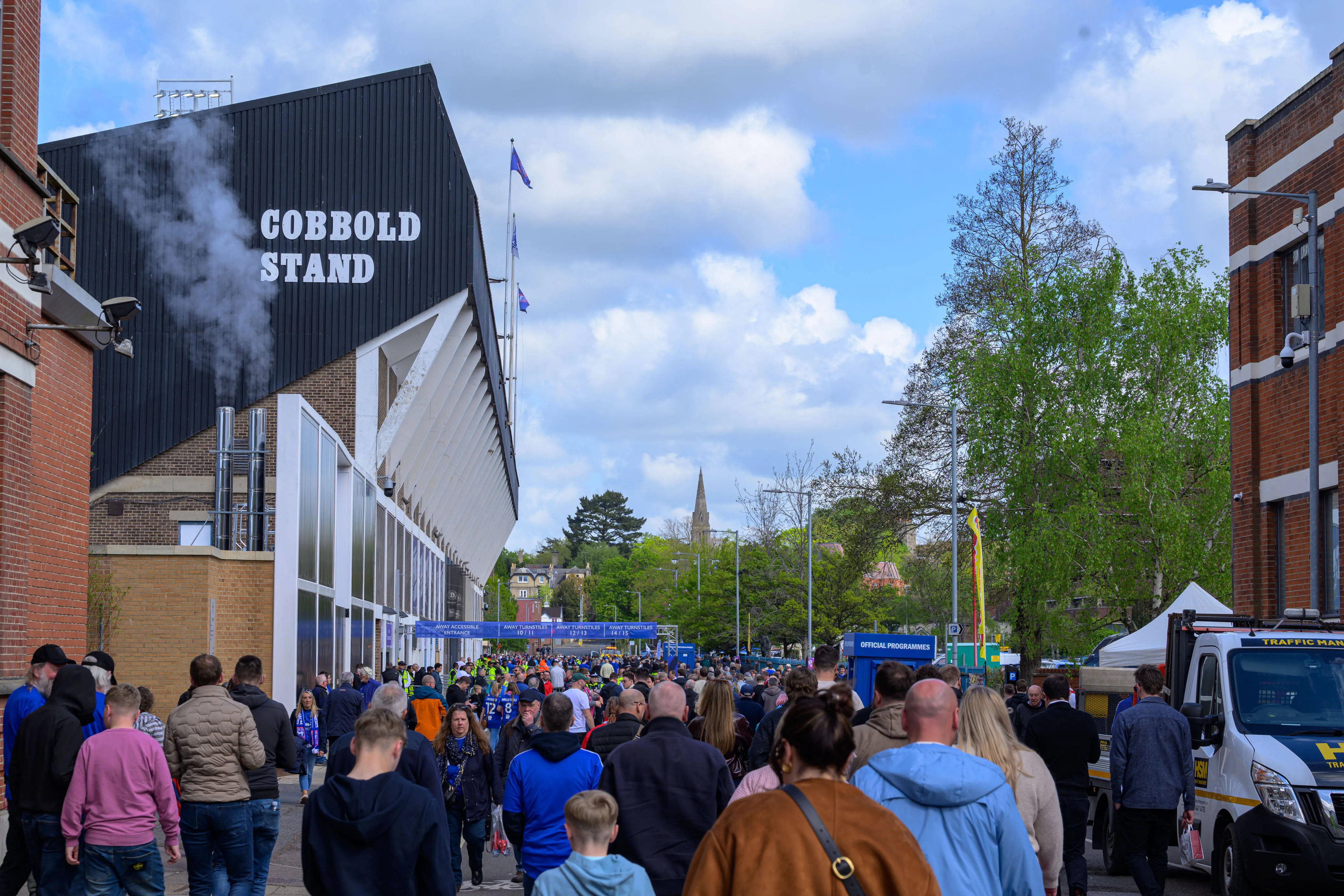 View outside Portman Road's Cobbold Stand