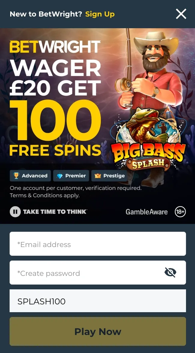 Betwright promo code