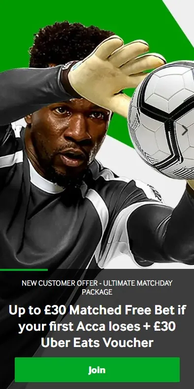 betway sports sign up offer: up to &pound;30 matched free bet if your first acca loses plus &pound;30 uber voucher