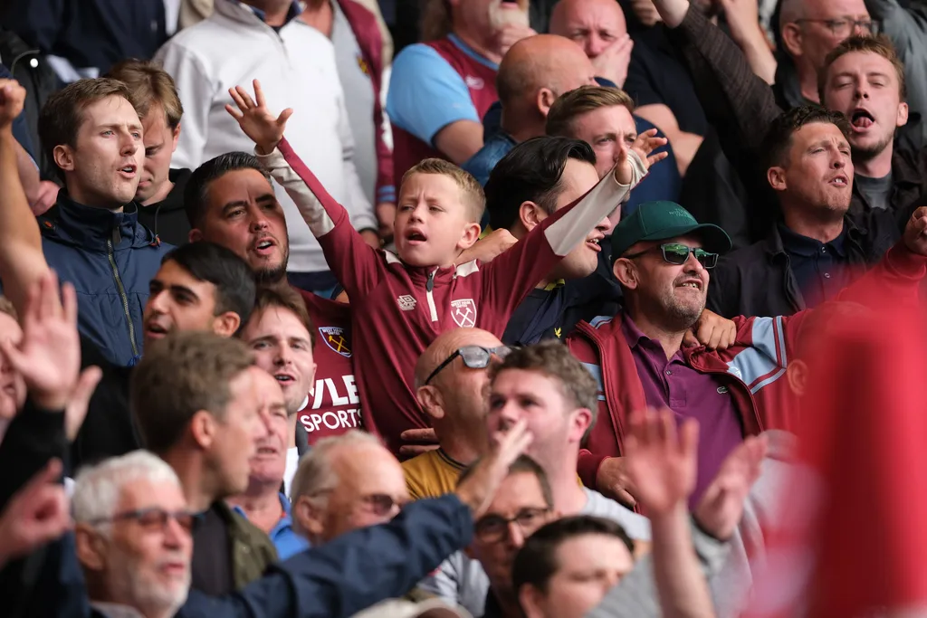 West Ham supporters during a past match