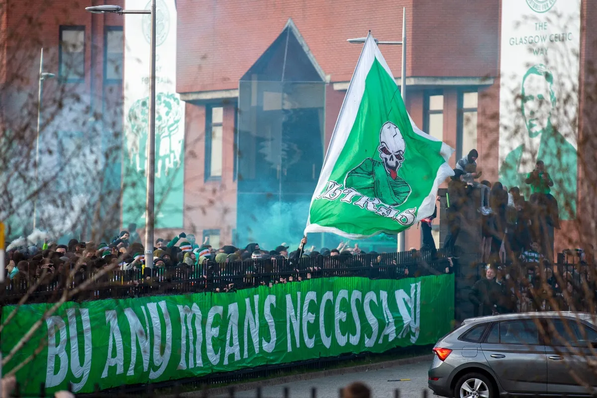 Celtic fans at Celtic Park