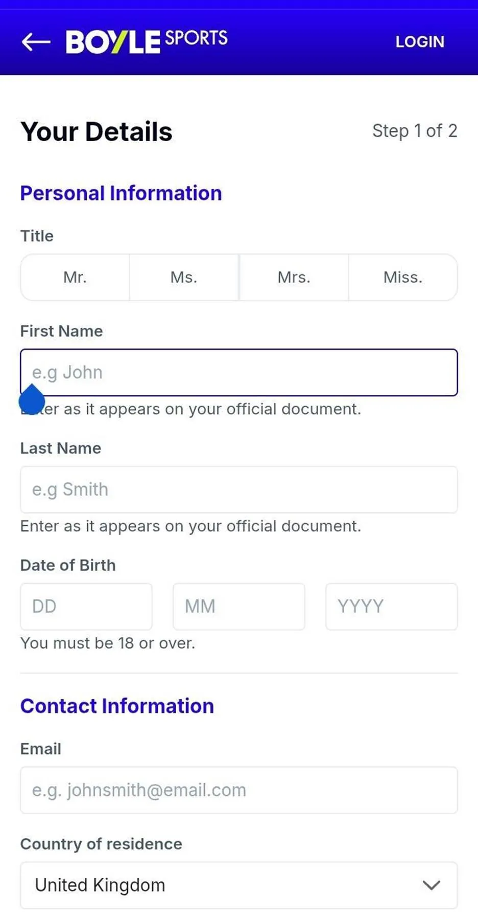 boylesports registration form