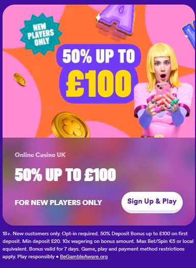 casumo uk casino welcome offer: 50% up to &pound;100 matched bonus