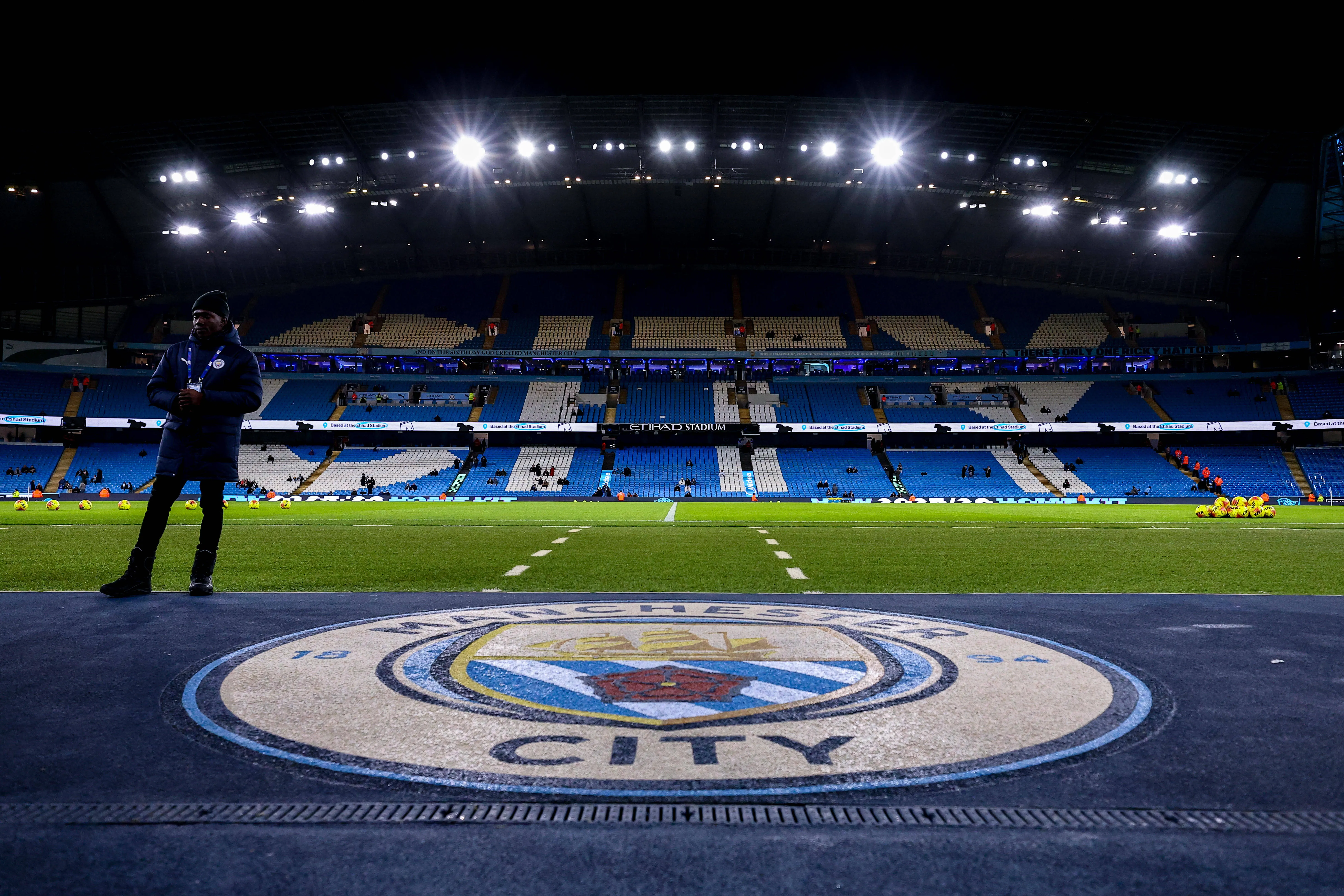 View inside the Etihad Stadium