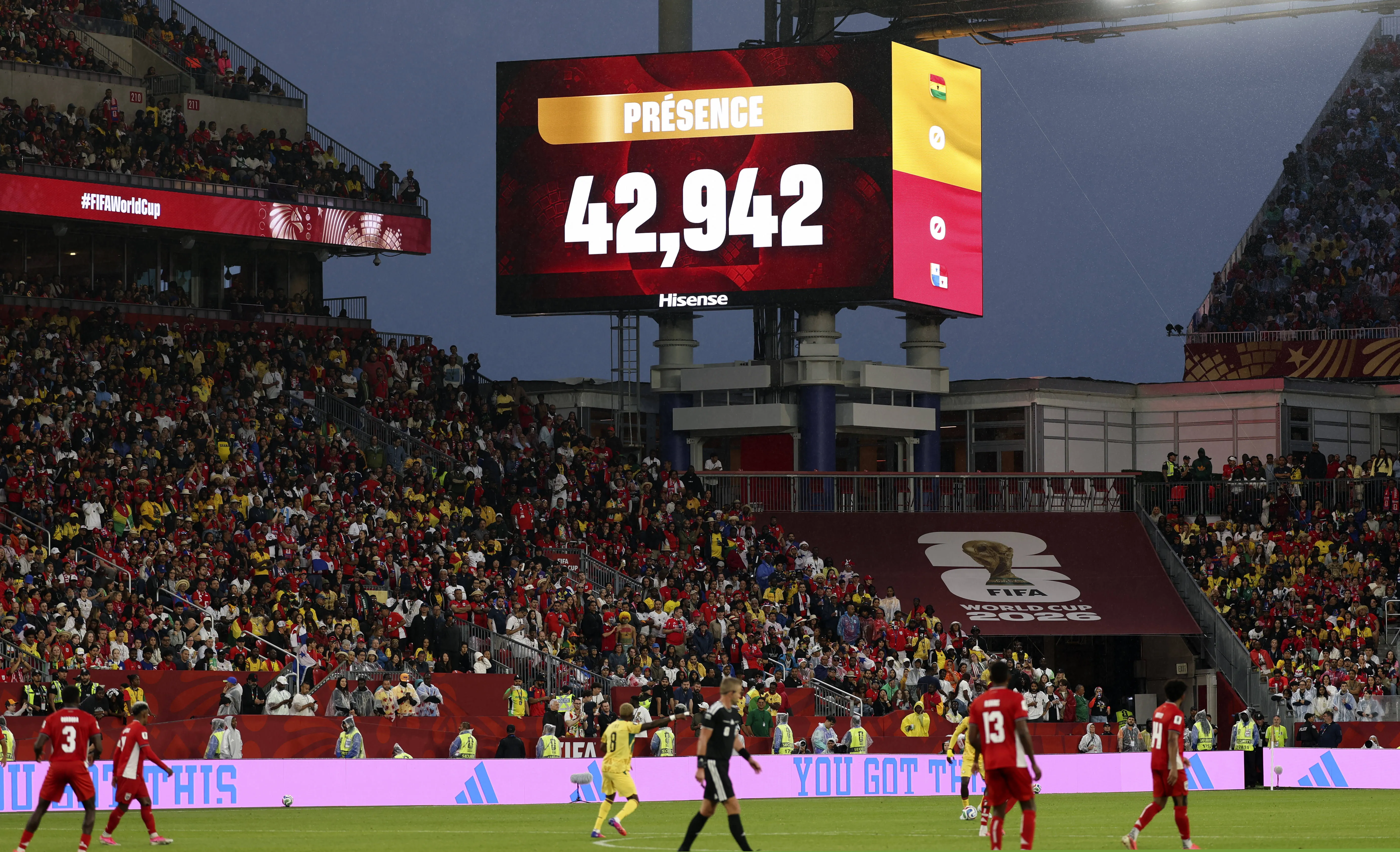 What was the lowest attended match of the opening round of the 2026 World Cup?