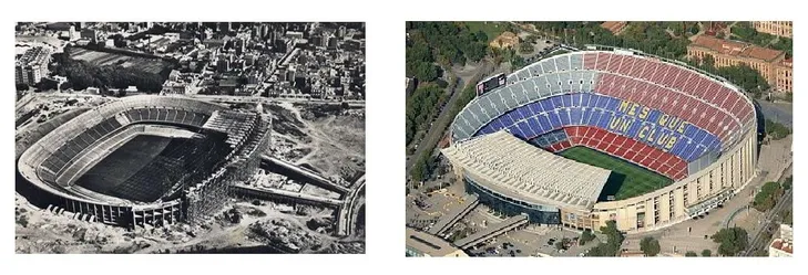 Stadiums then and now: Camp Nou