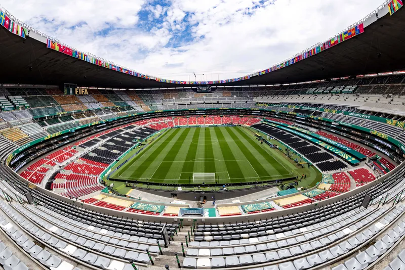 View inside Mexico City Stadium, also known as the Azteca, during the 2026 World Cup