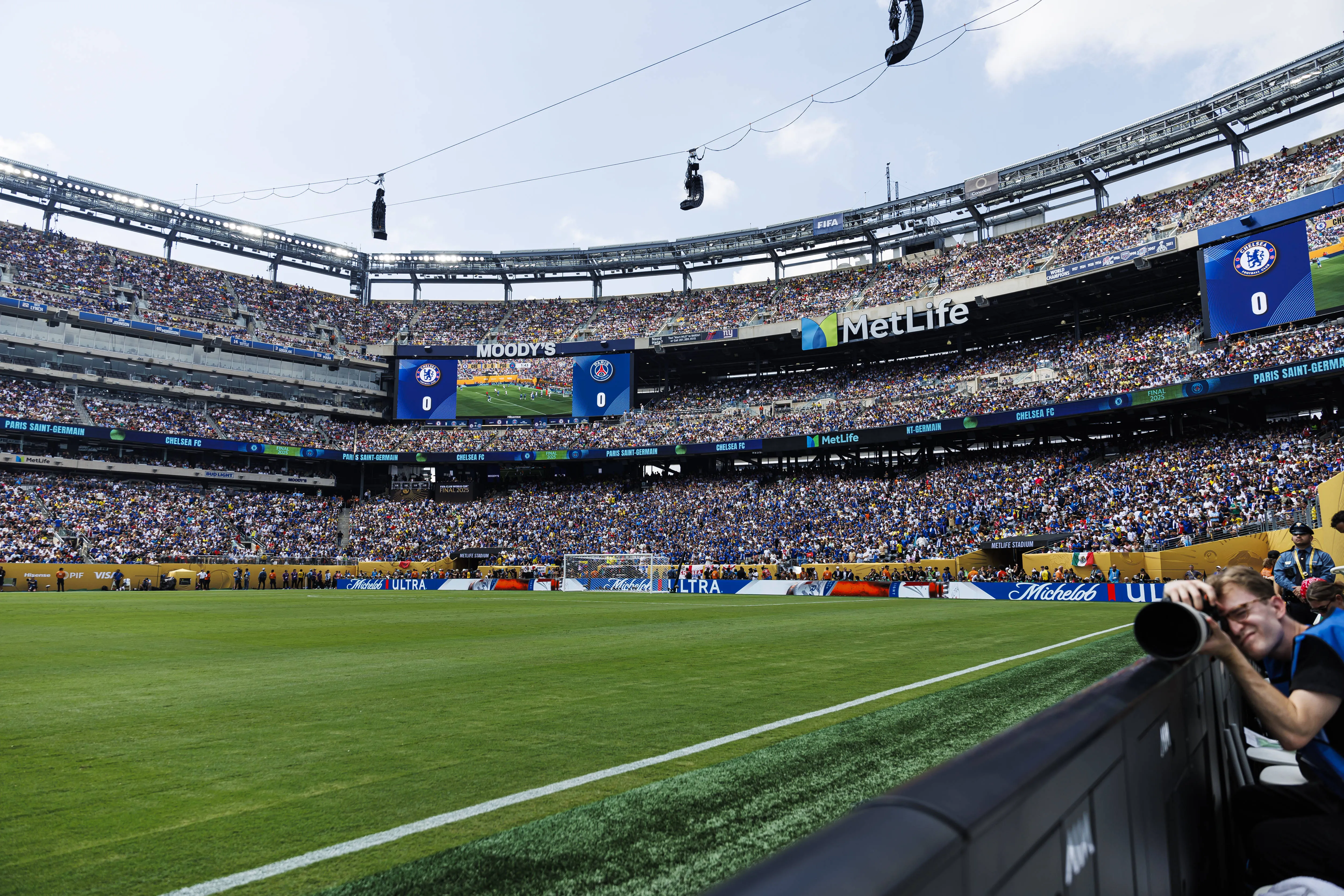 Pitchside view inside MetLife Stadium 