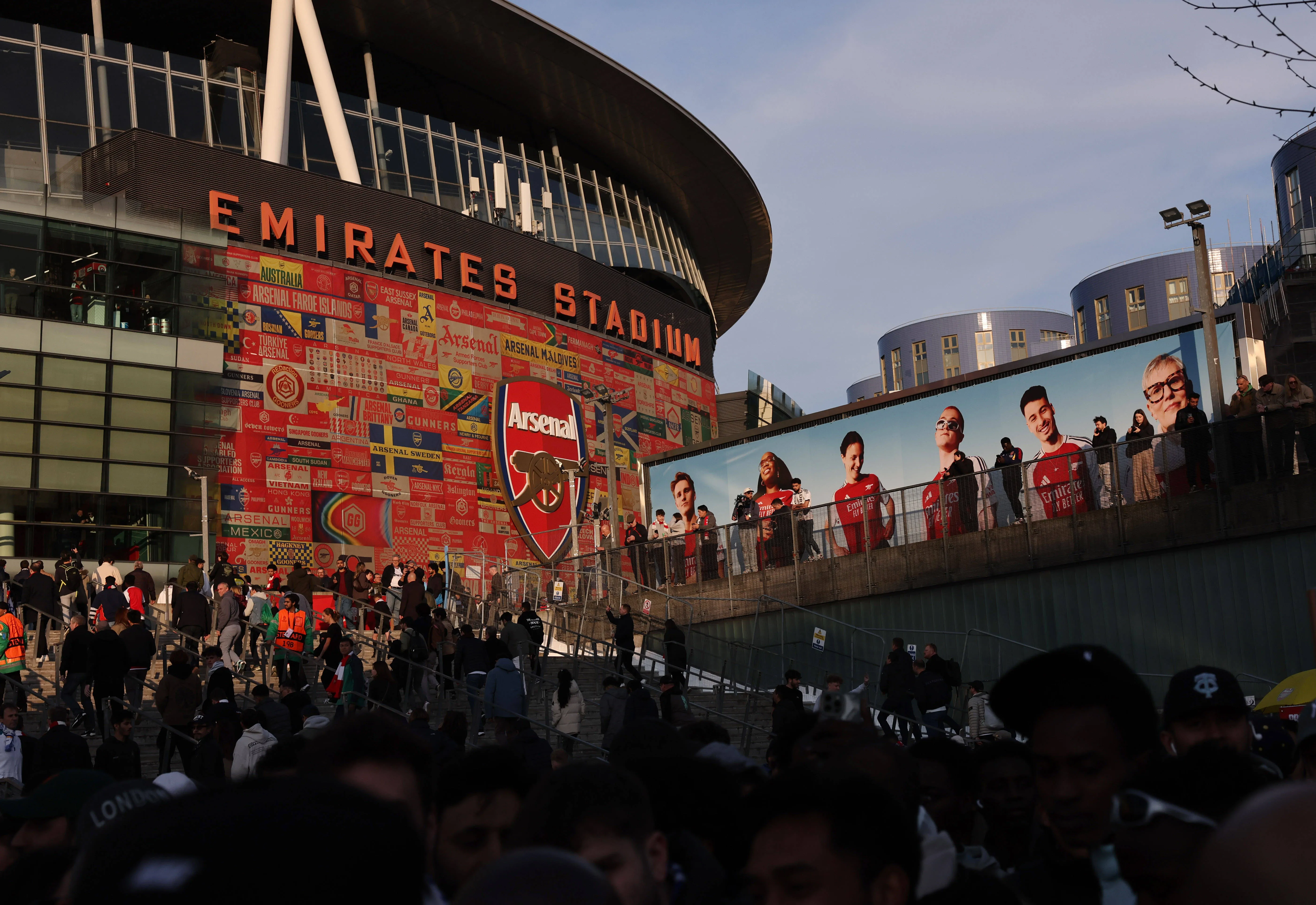 General view outside the Emirates Stadium
