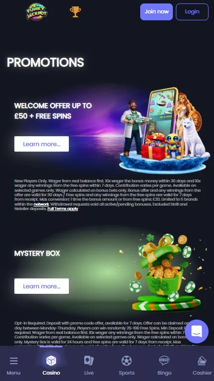 funky jackpot casino review and promotions