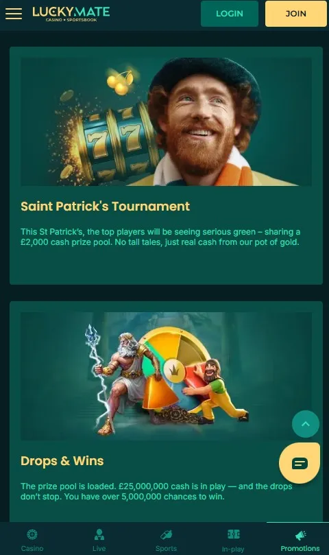 luckymate ongoing promotions