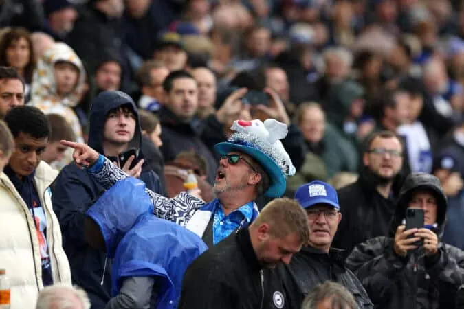 Brighton fans in the stands in the Premier League