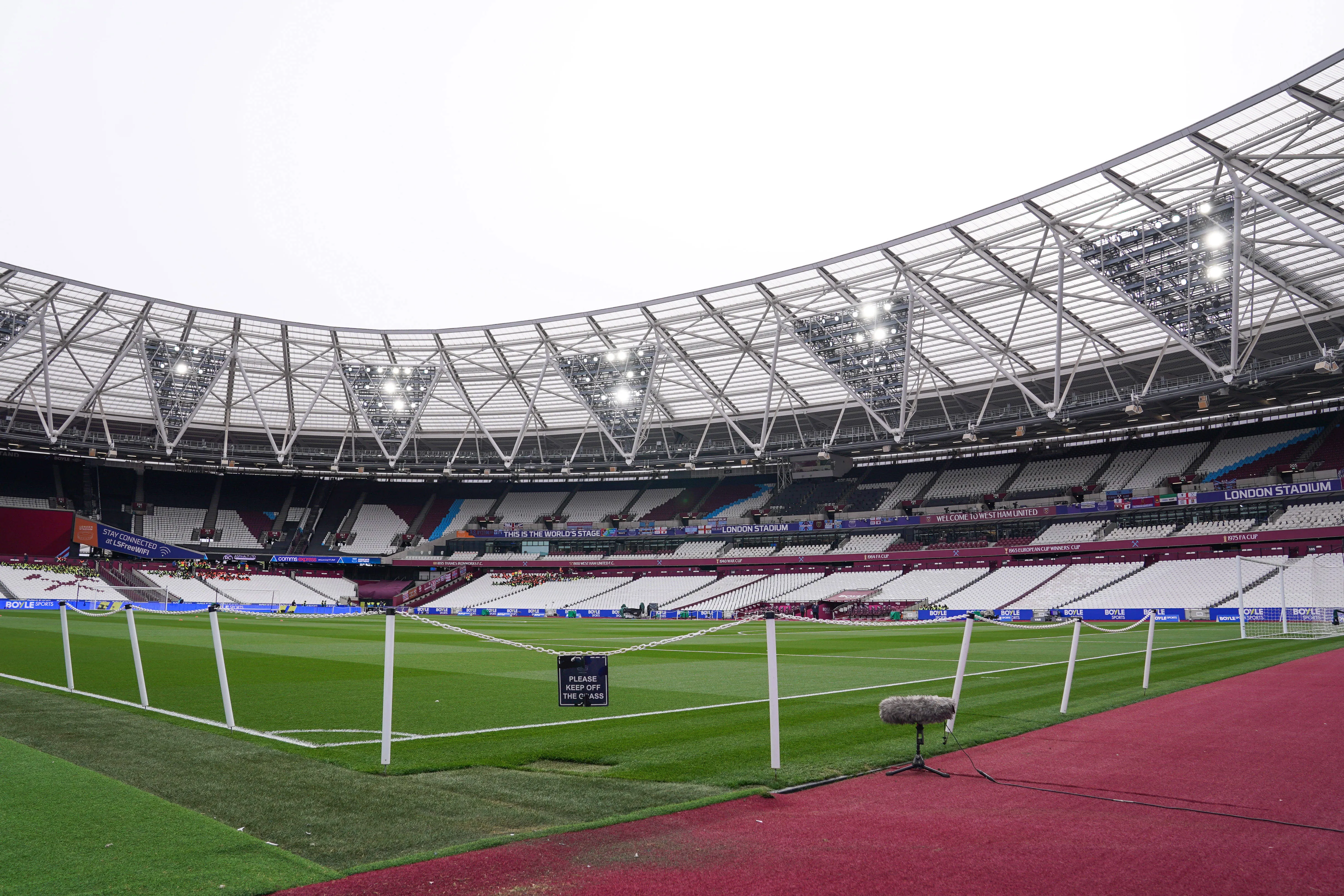 View inside the London Stadium