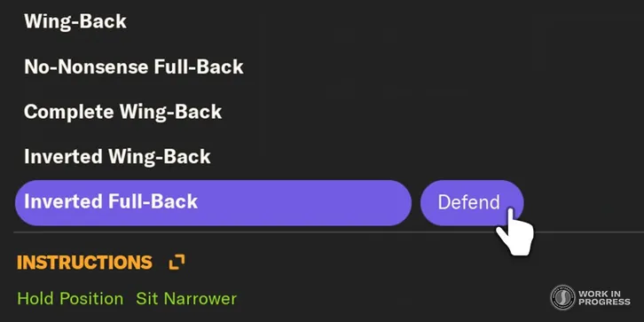Football Manager 2024 | FM24 screenshot | New inverted full-back player role
