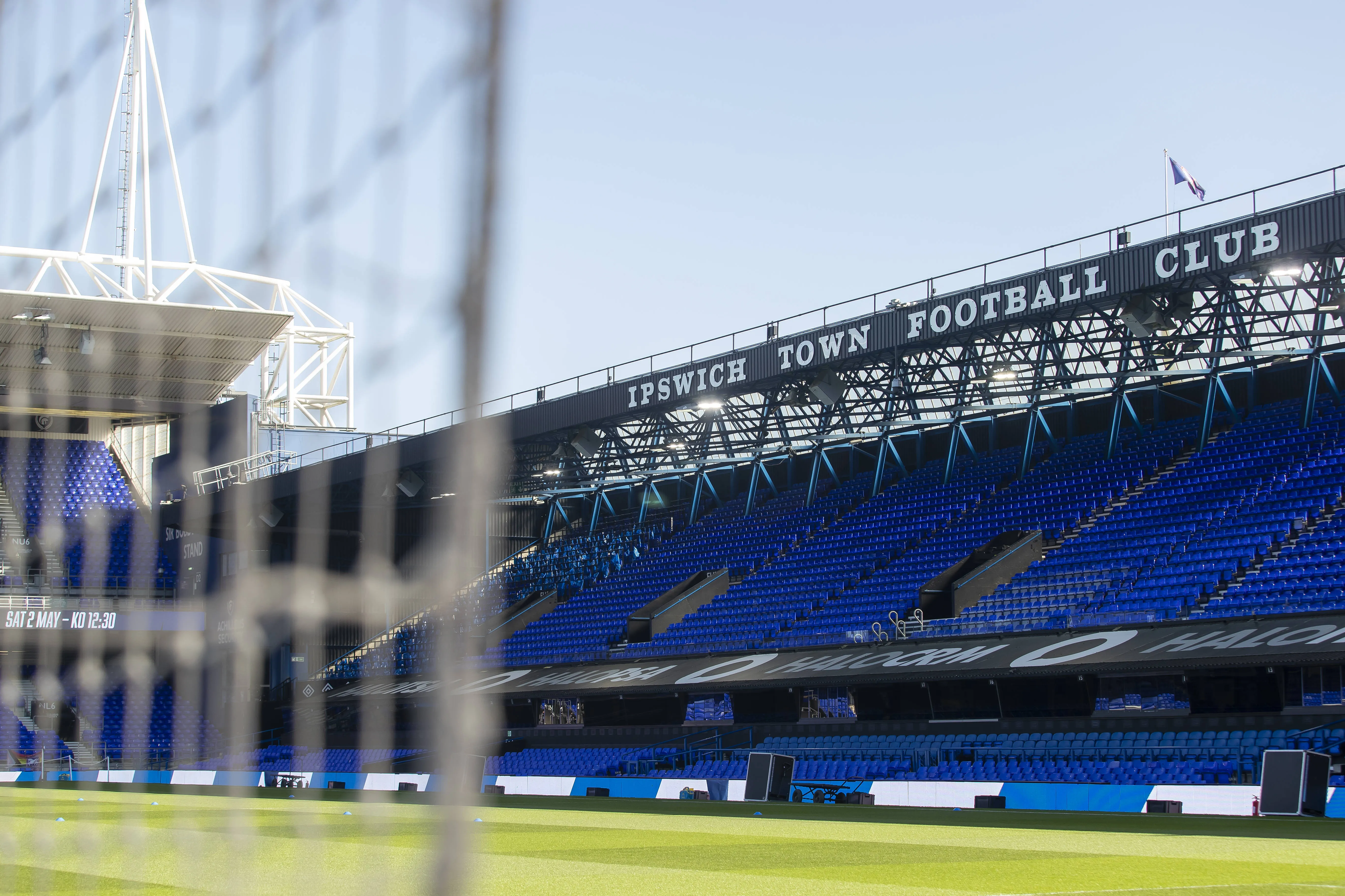 View inside Portman Road, home to Ipswich Town 